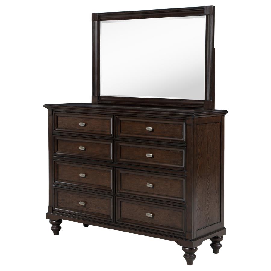 (image for) Andover 8-drawer Dresser and Mirror Dark Oak