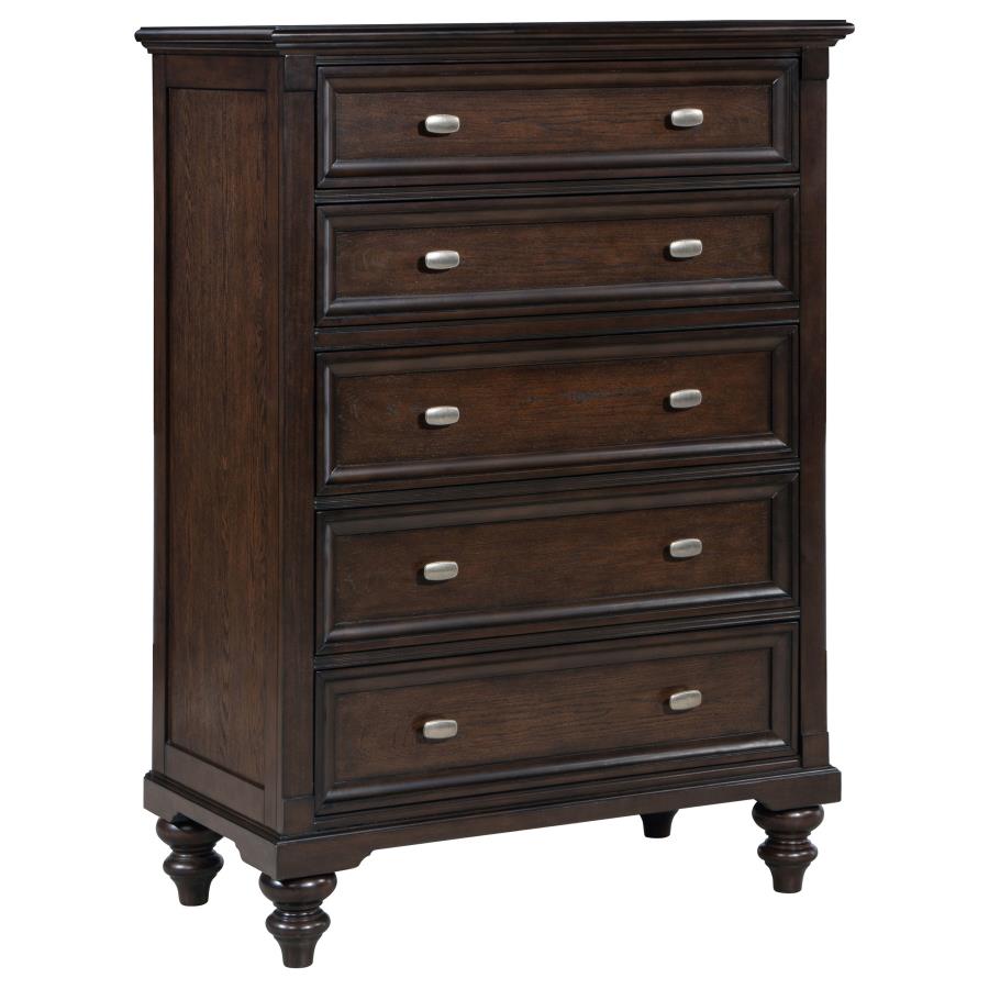 (image for) Andover 5-drawer Chest of Drawers Dark Oak