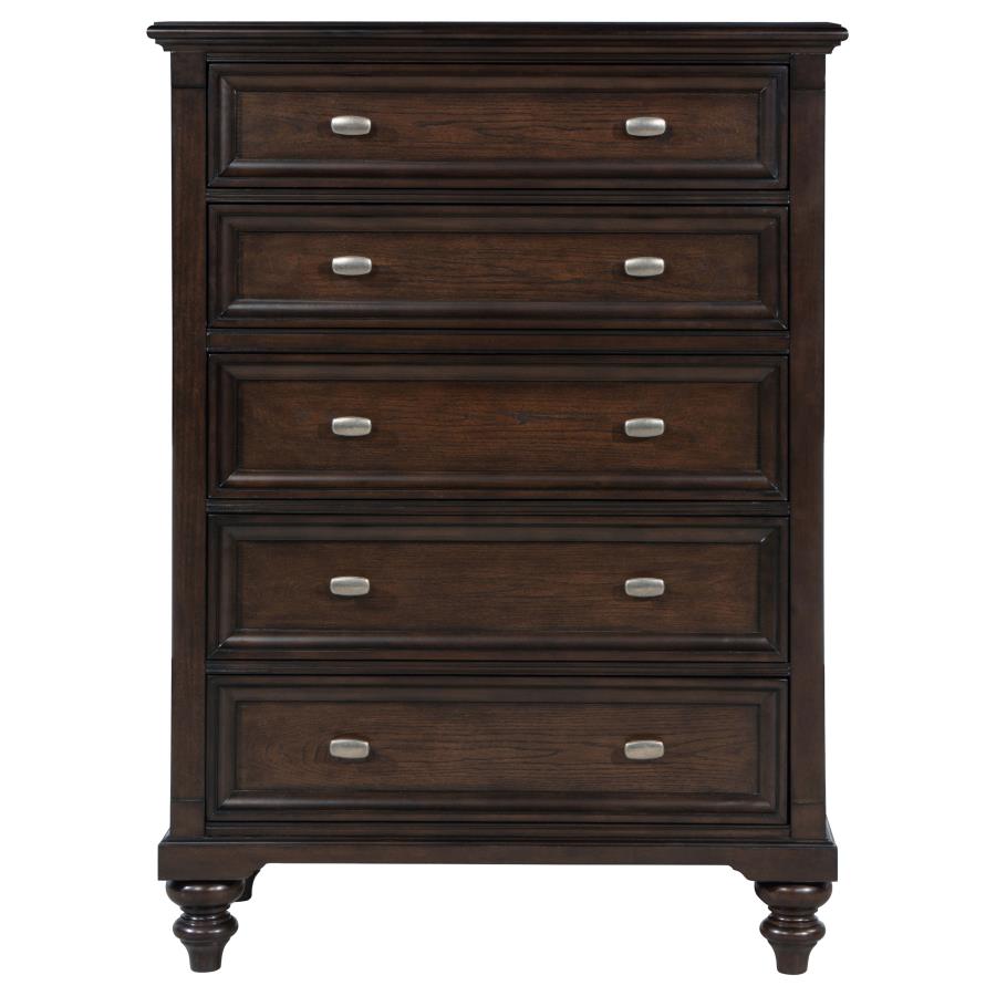 (image for) Andover 5-drawer Chest of Drawers Dark Oak