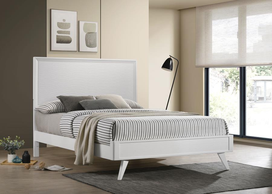 (image for) Janelle Wood Eastern King Panel Bed White