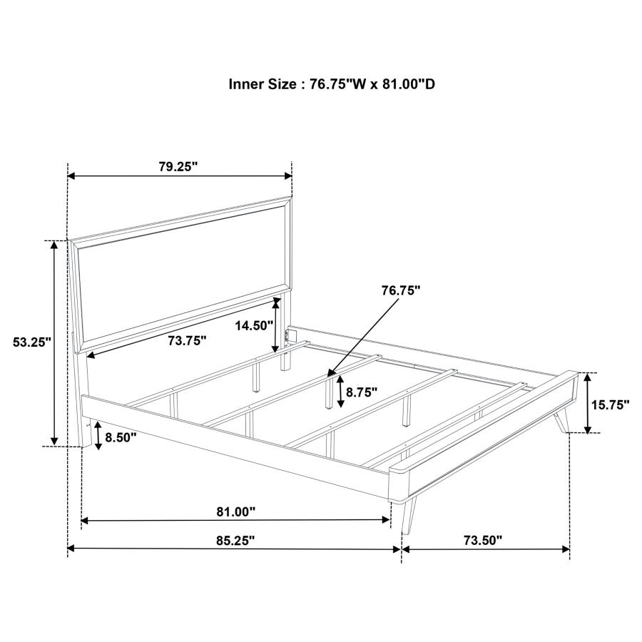 (image for) Janelle Wood Eastern King Panel Bed White