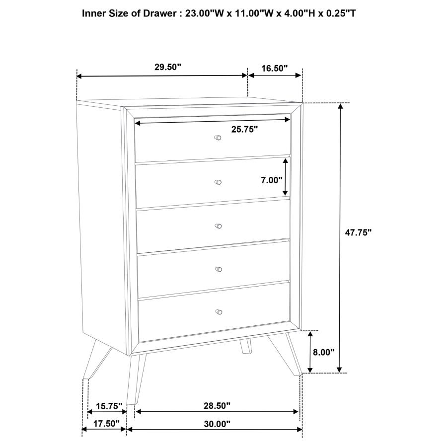 (image for) Janelle 5-piece California King Bedroom Set White