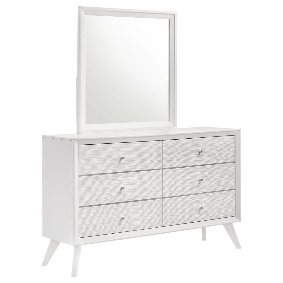 (image for) Janelle 6-drawer Dresser with Mirror White