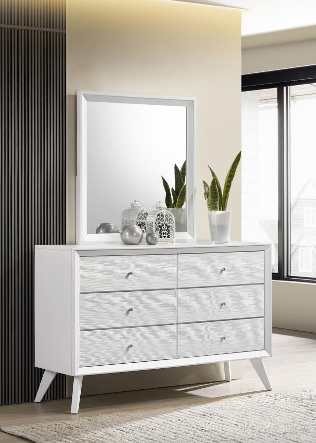 (image for) Janelle 6-drawer Dresser with Mirror White