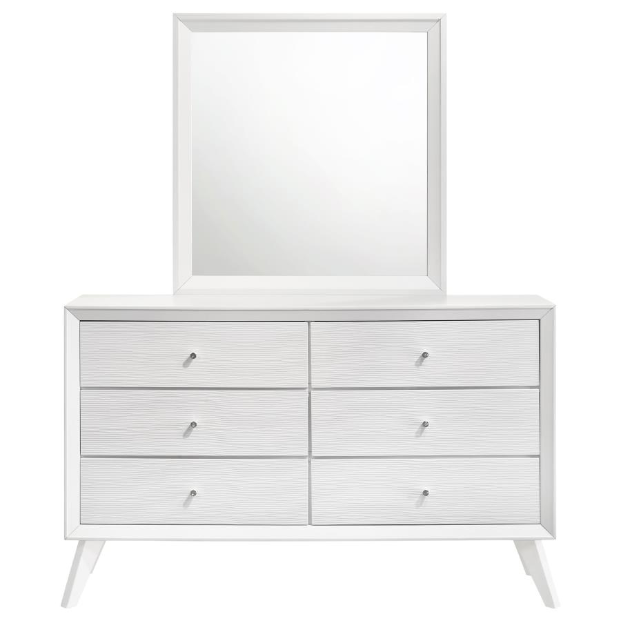 (image for) Janelle 6-drawer Dresser with Mirror White