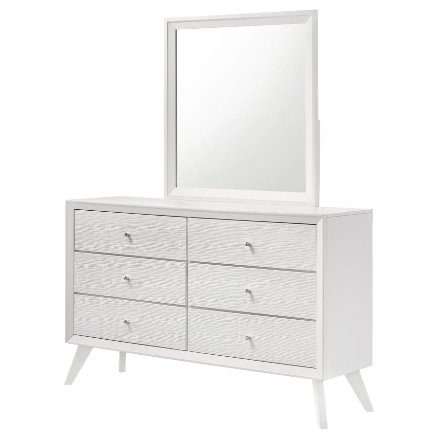 (image for) Janelle 6-drawer Dresser with Mirror White