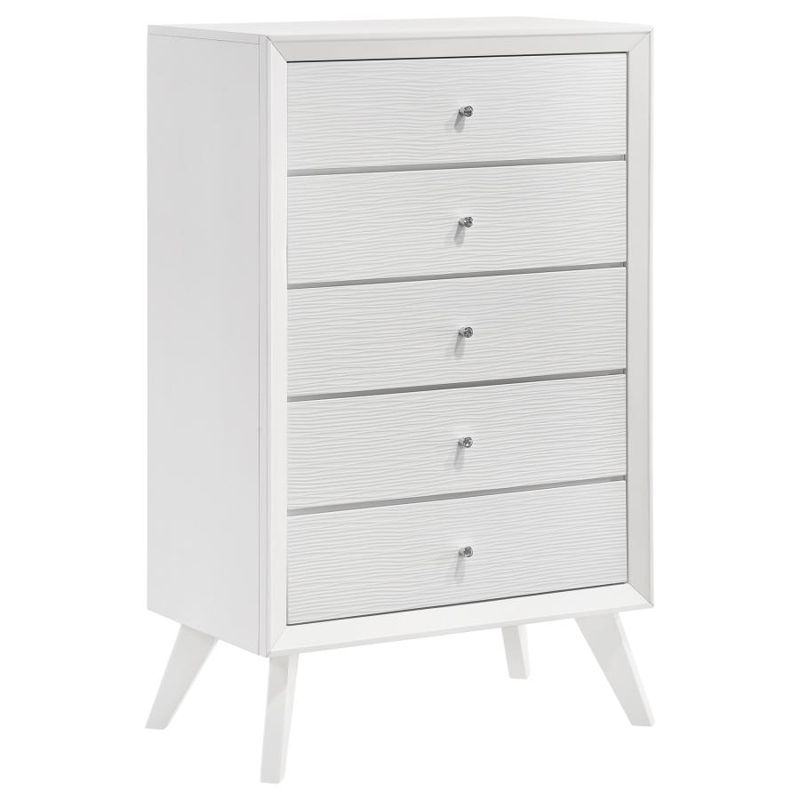 (image for) Janelle 5-drawer Bedroom Chest White