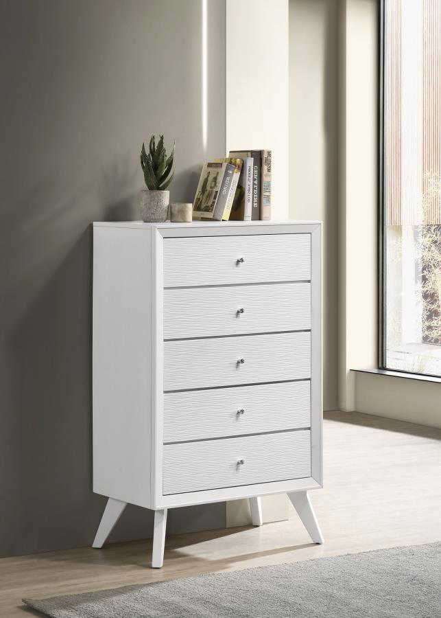 (image for) Janelle 5-drawer Bedroom Chest White