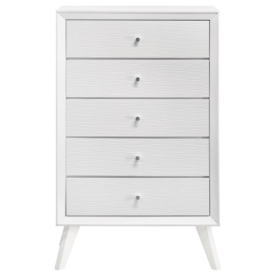 (image for) Janelle 5-drawer Bedroom Chest White