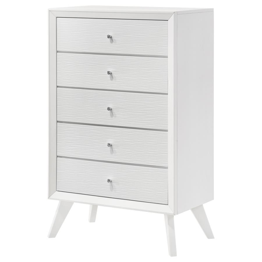 (image for) Janelle 5-drawer Bedroom Chest White