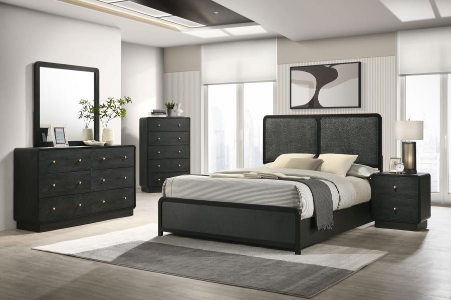 (image for) Cavelle 5-piece Eastern King Bedroom Set Black