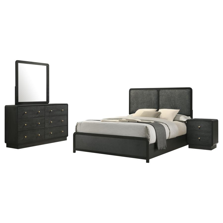 (image for) Cavelle 4-piece Queen Bedroom Set Black