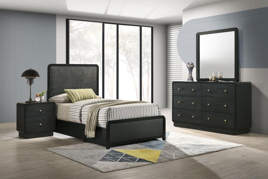 (image for) Cavelle 4-piece Twin Bedroom Set Black