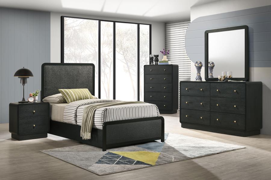 (image for) Cavelle 5-piece Twin Bedroom Set Black