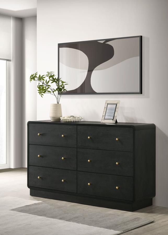 (image for) Cavelle 6-drawer Dresser Cabinet Black