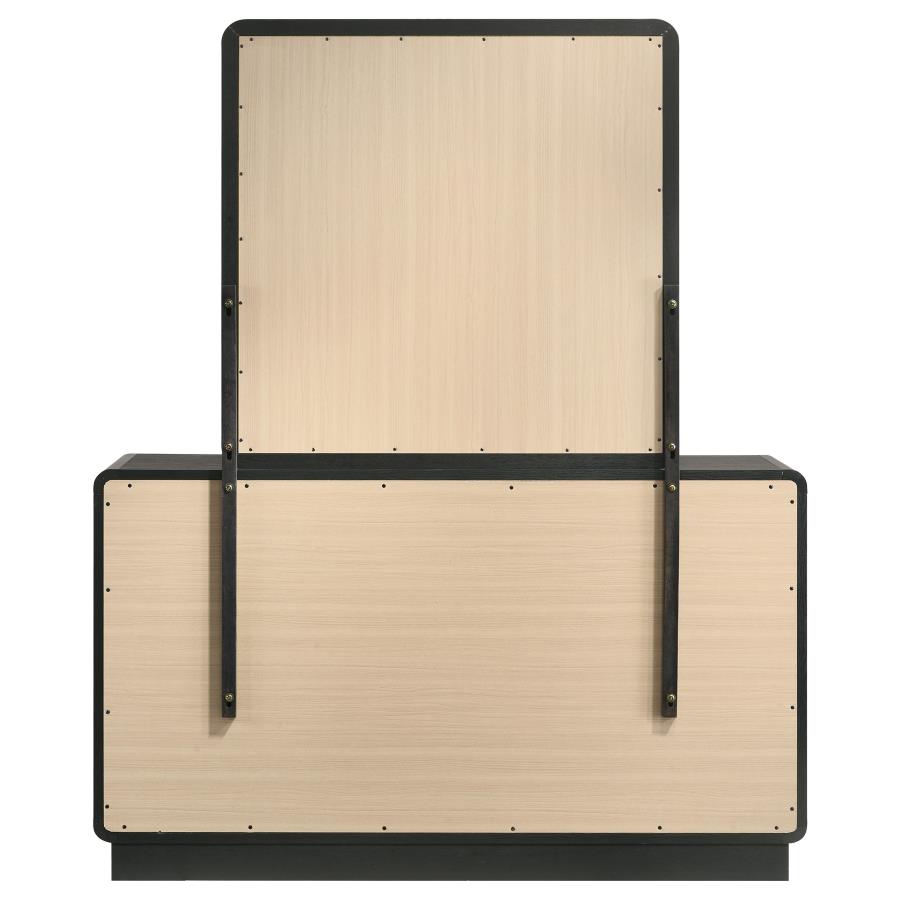 (image for) Cavelle 6-drawer Dresser and Mirror Black