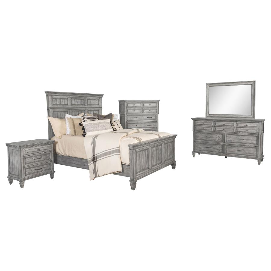 (image for) Avenue 5-piece Eastern King Bedroom Set Weathered Grey