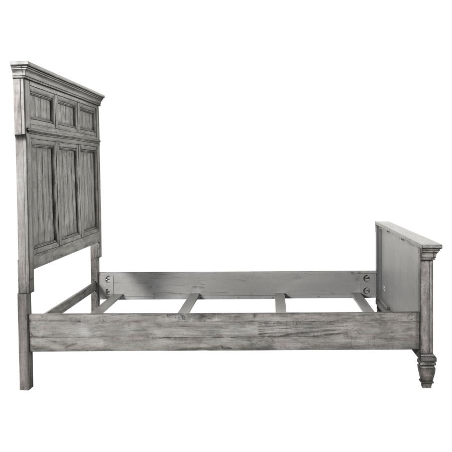 (image for) Avenue Wood Eastern King Panel Bed Weathered Grey