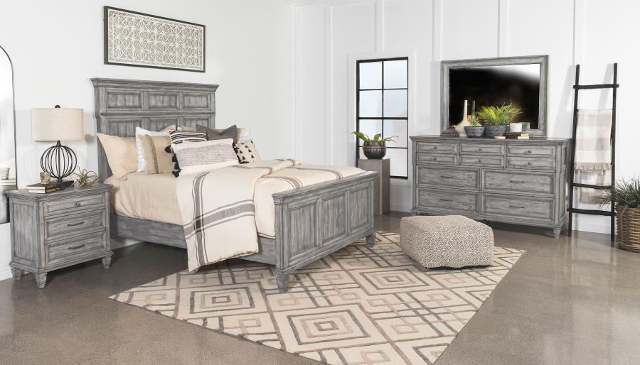 (image for) Avenue 4-piece California King Bedroom Set Weathered Grey