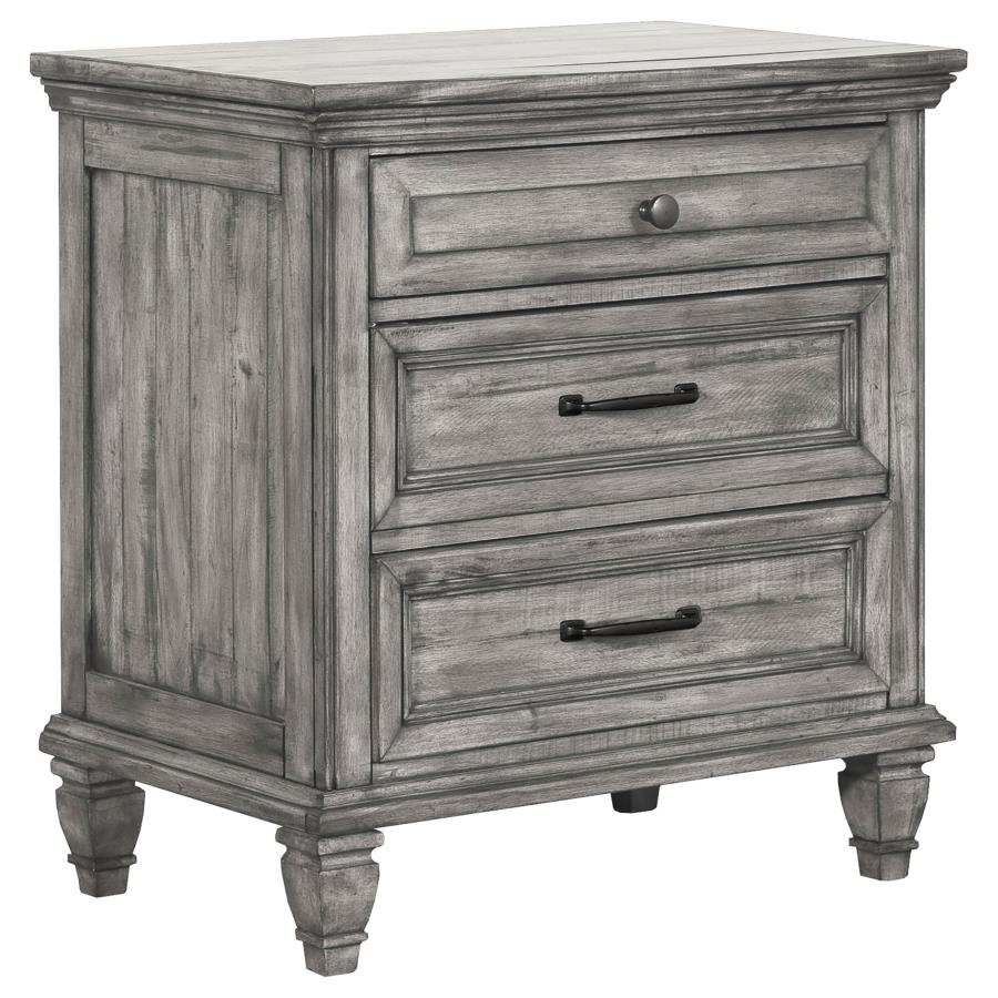 (image for) Avenue 4-piece California King Bedroom Set Weathered Grey