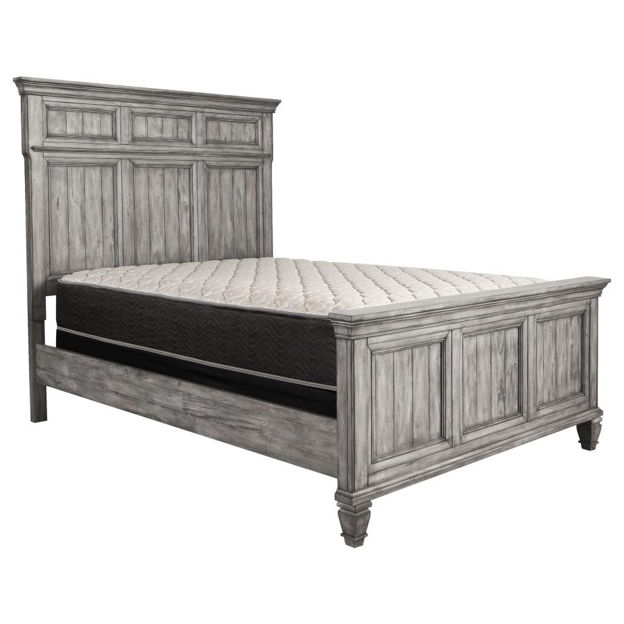 (image for) Avenue Wood California King Panel Bed Weathered Grey