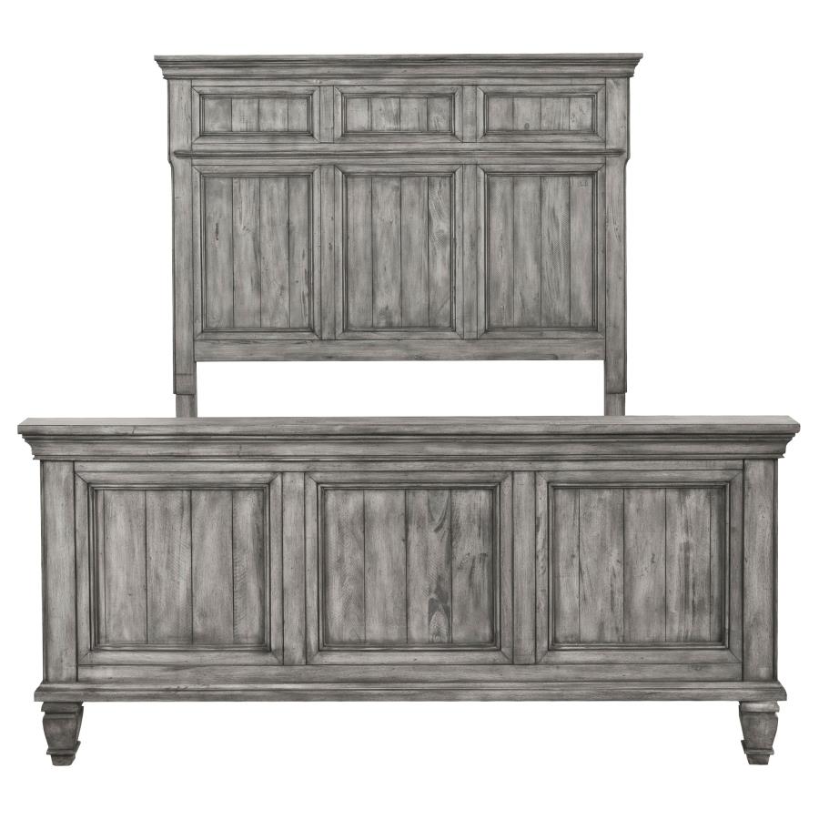 (image for) Avenue Wood California King Panel Bed Weathered Grey