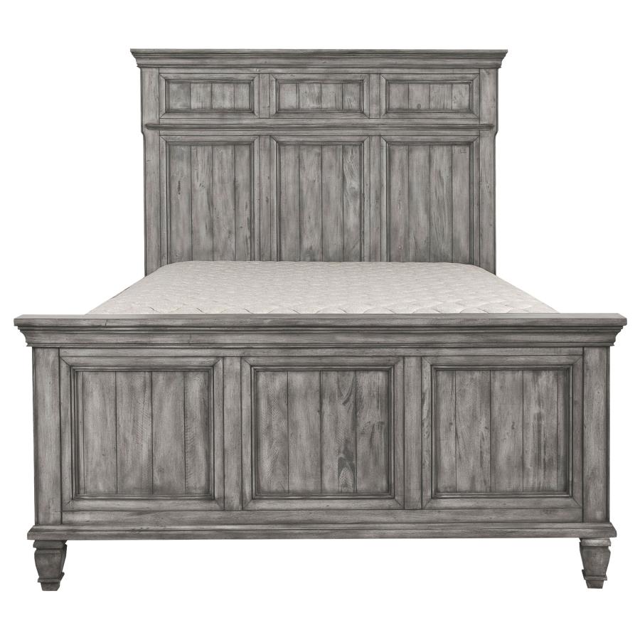 (image for) Avenue Wood California King Panel Bed Weathered Grey