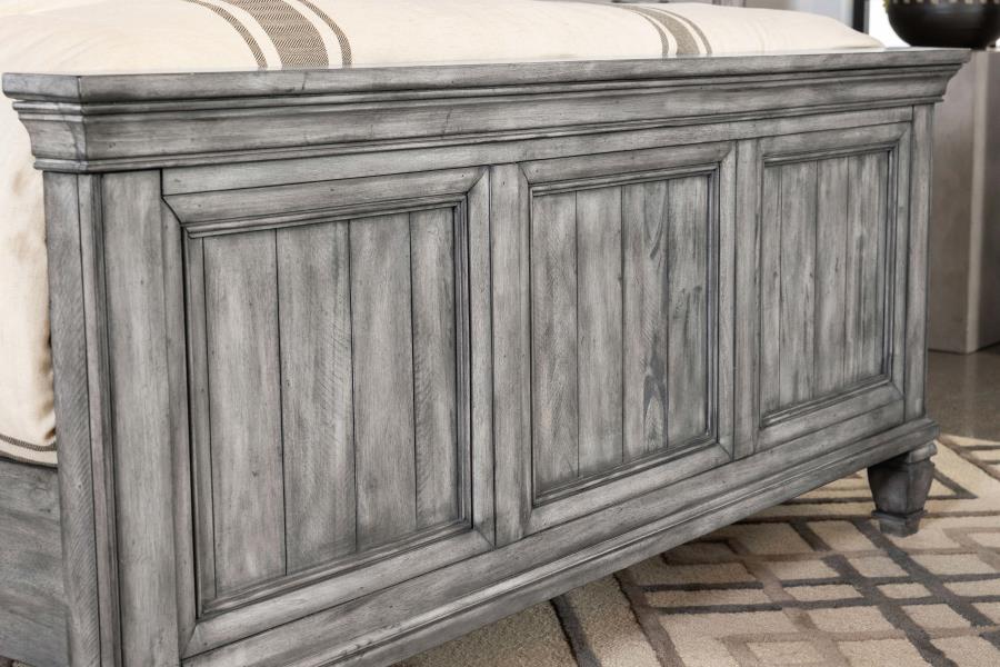 (image for) Avenue Wood California King Panel Bed Weathered Grey