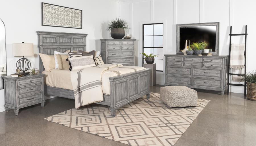 (image for) Avenue 5-piece Queen Bedroom Set Weathered Grey - Click Image to Close