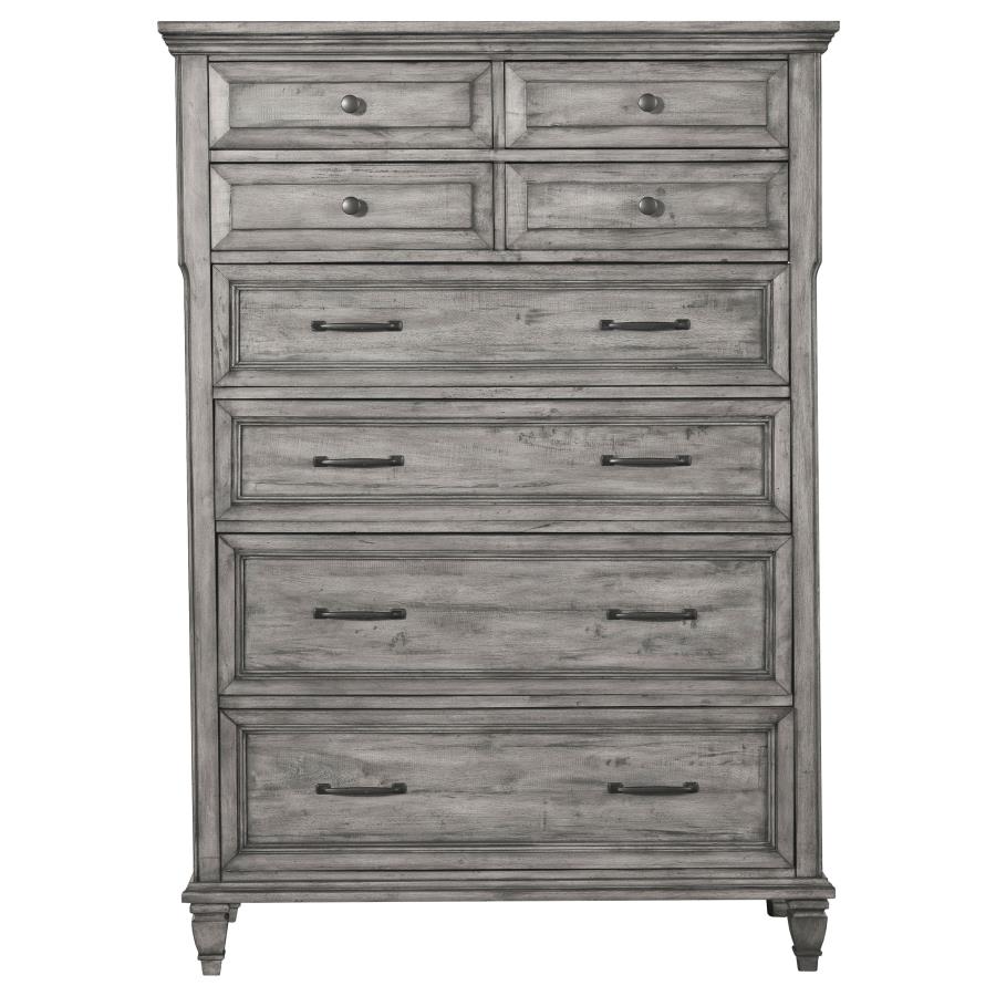 (image for) Avenue 8-drawer Bedroom Chest Weathered Grey