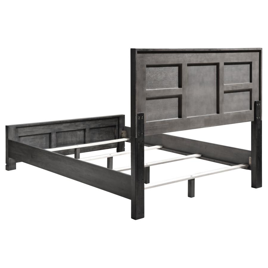 (image for) Lorenzo Wood Eastern King Panel Bed Dark Grey