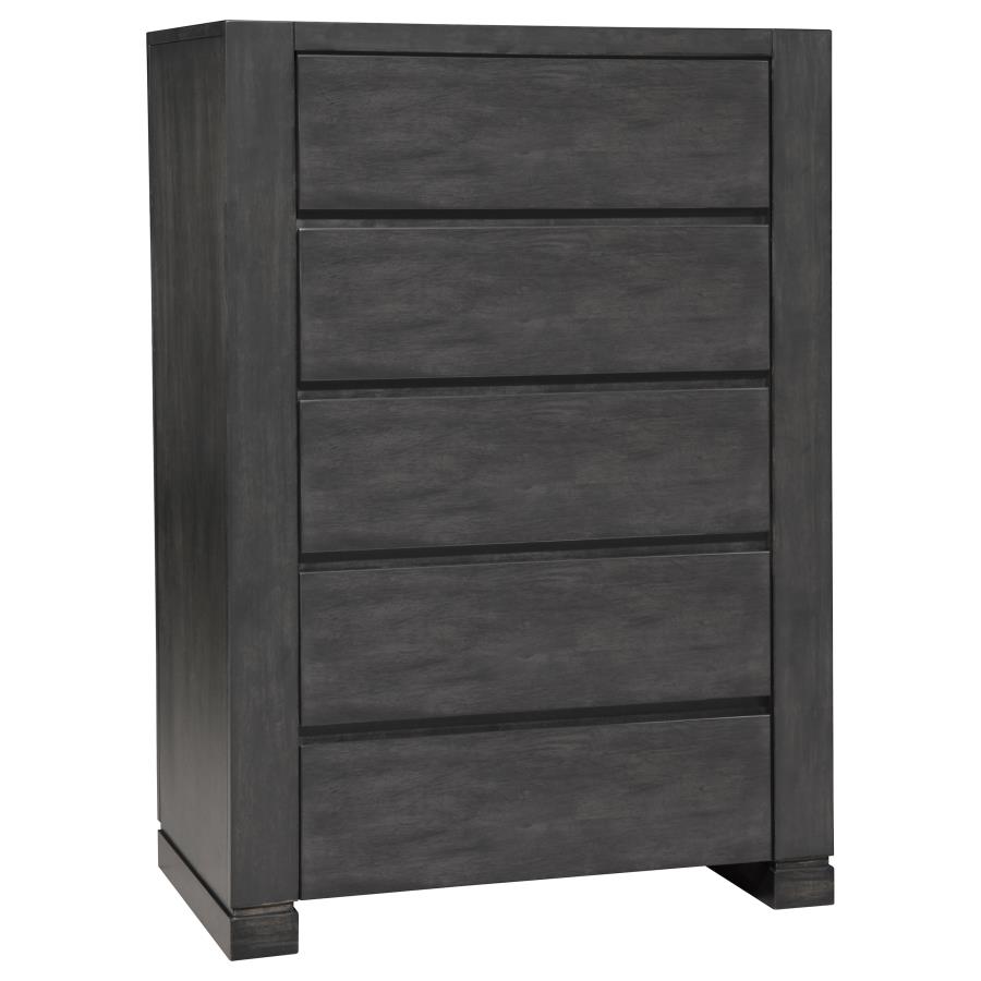 (image for) Lorenzo 5-drawer Bedroom Chest Dark Grey