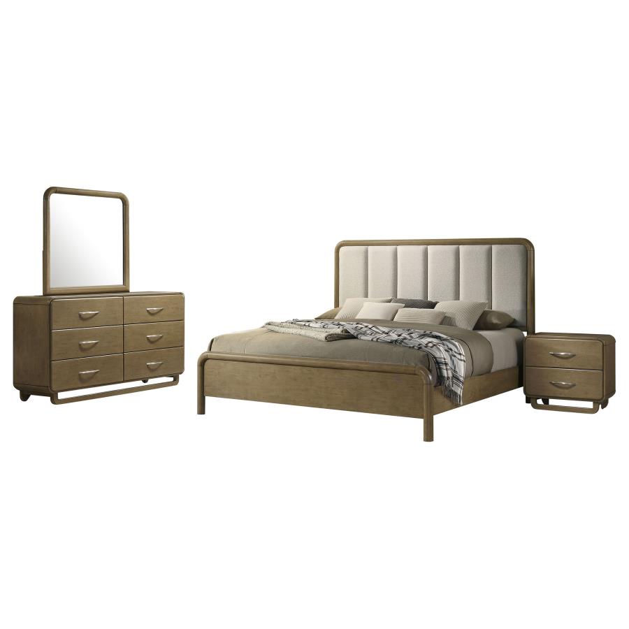 (image for) Amsbury 4-piece Eastern King Bedroom Set Nutmeg