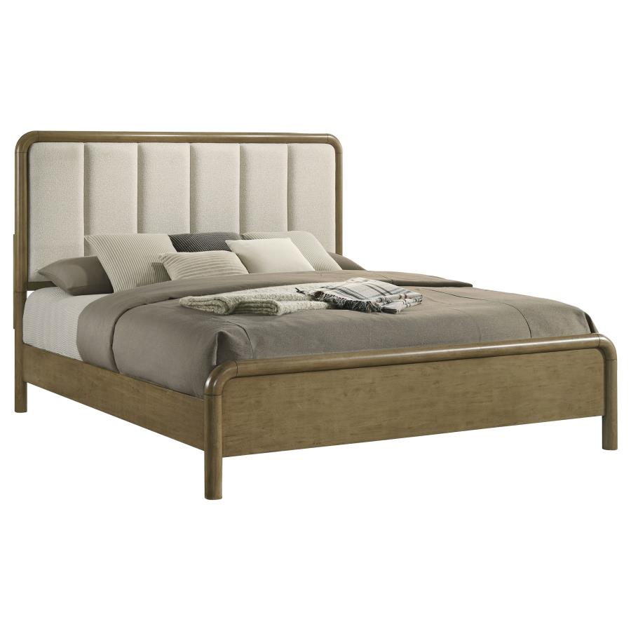 (image for) Amsbury 56-inch Upholstered California King Bed Nutmeg