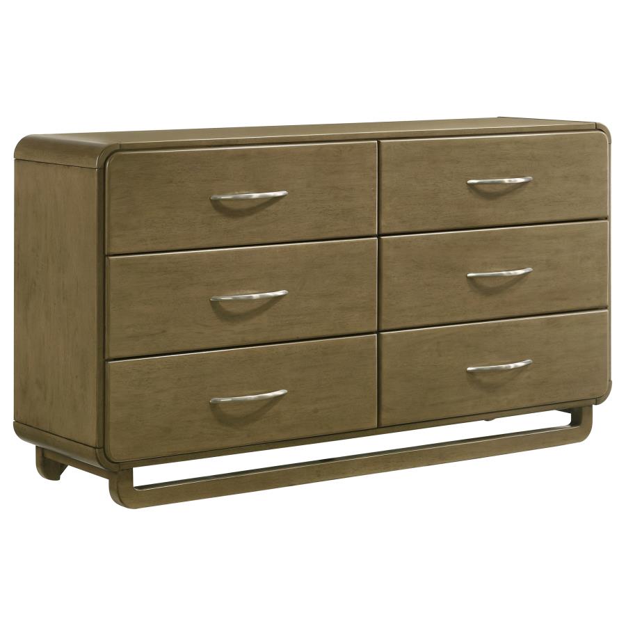 (image for) Amsbury 6-drawer Dresser Cabinet Nutmeg - Click Image to Close