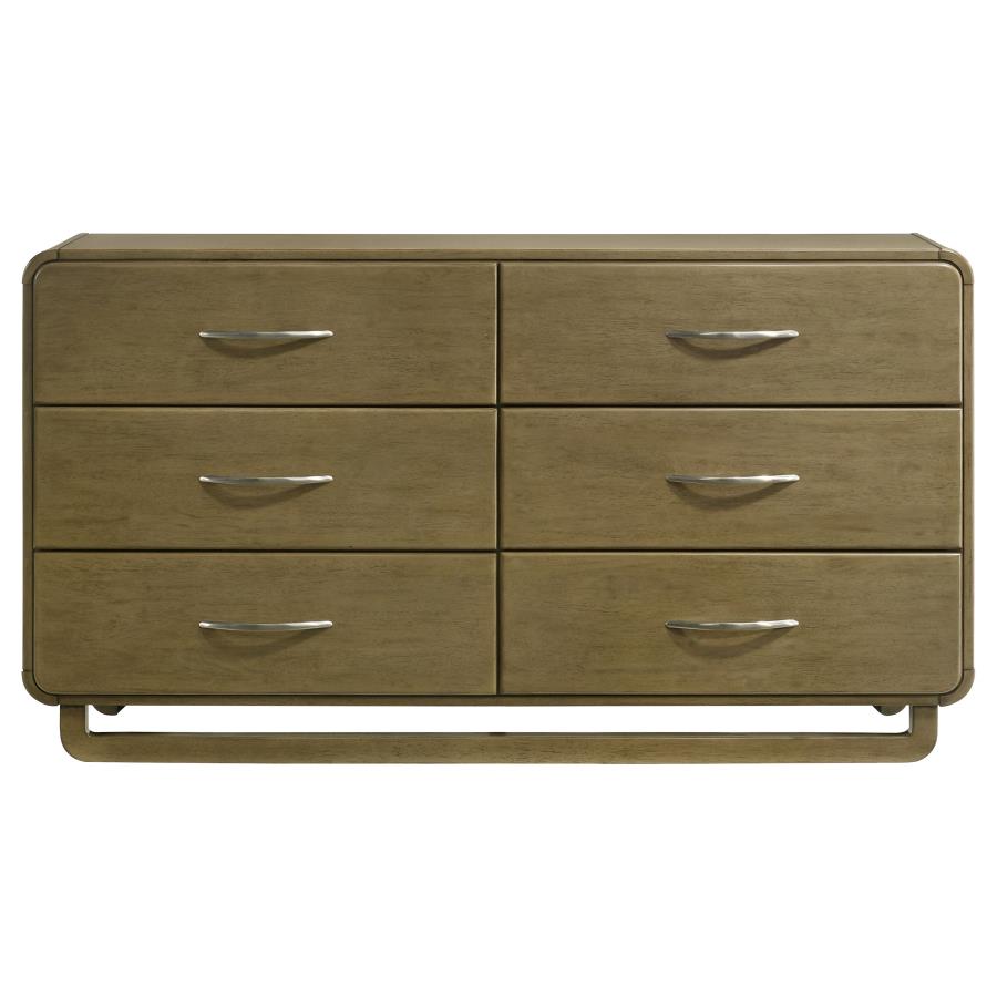 (image for) Amsbury 6-drawer Dresser Cabinet Nutmeg