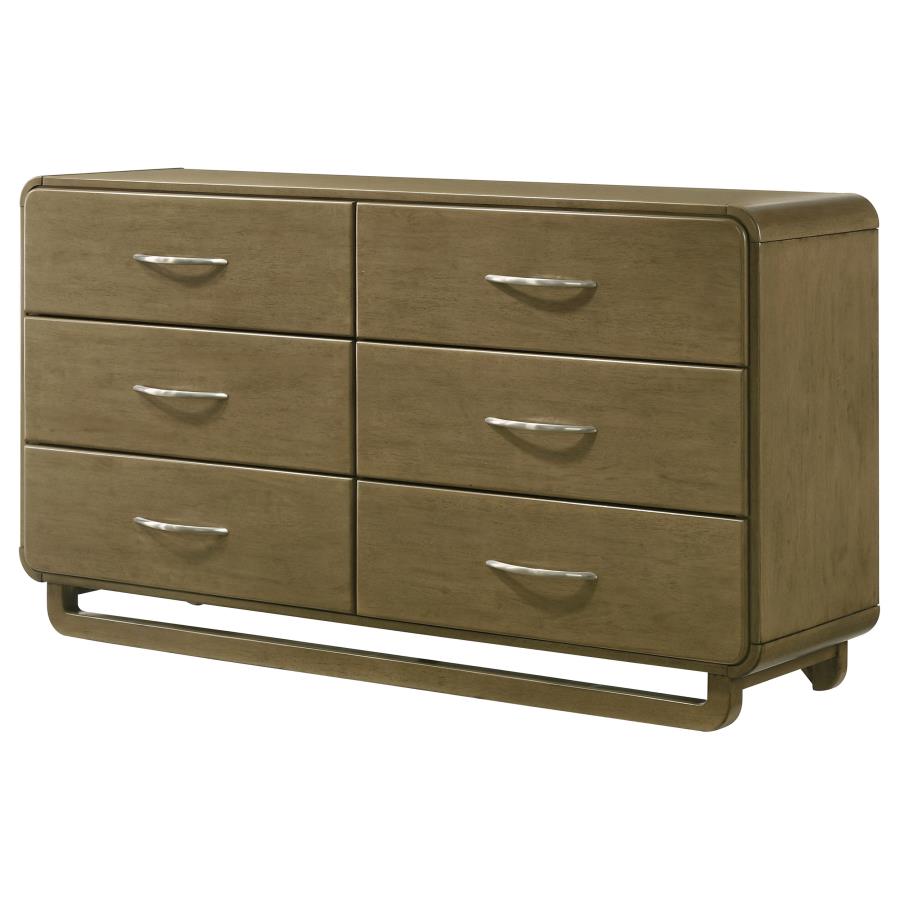 (image for) Amsbury 6-drawer Dresser Cabinet Nutmeg