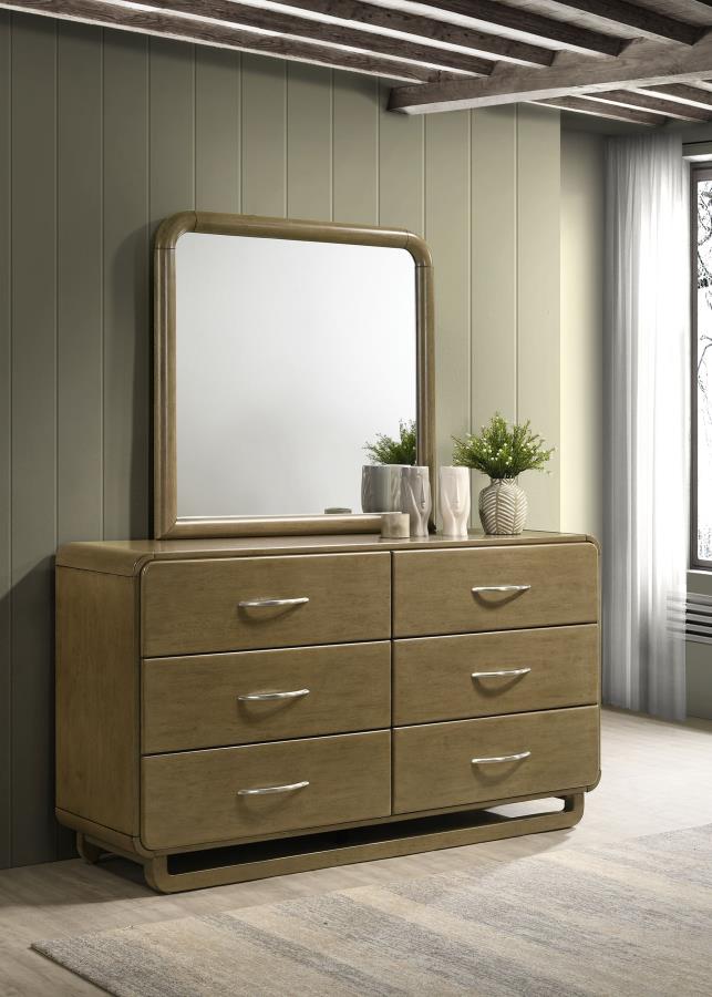 (image for) Amsbury 6-drawer Dresser and Mirror Nutmeg