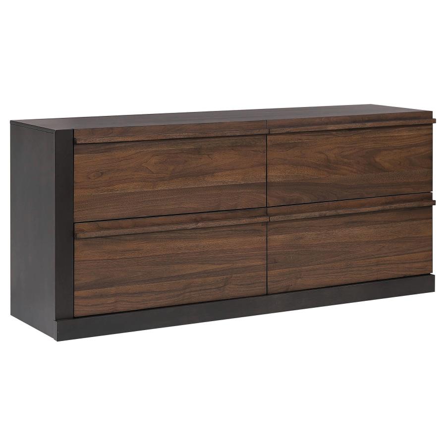 (image for) Azalia 4-drawer Dresser Walnut