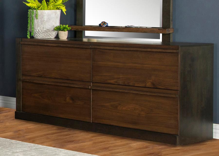 (image for) Azalia 4-drawer Dresser Walnut