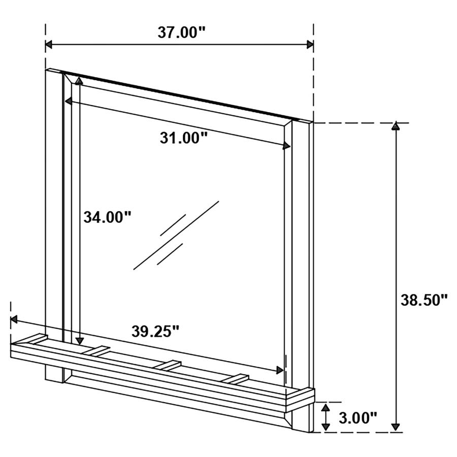 (image for) Azalia Dresser Mirror Walnut