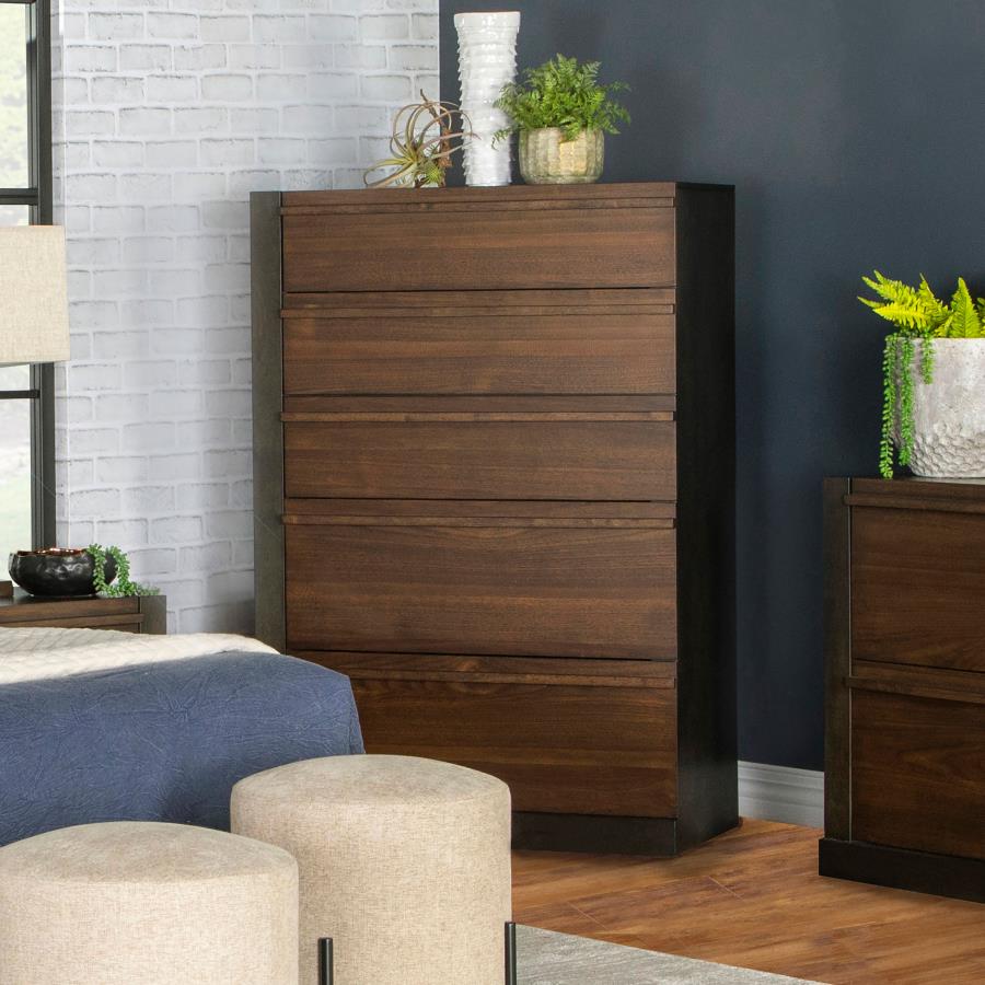 (image for) Azalia 5-drawer Bedroom Chest Walnut