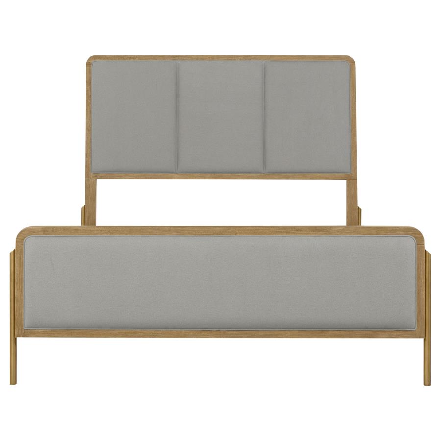 (image for) Arini Upholstered Eastern King Panel Bed Sand Wash and Grey