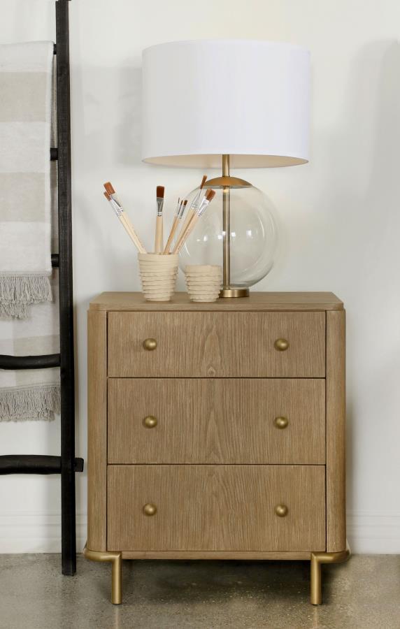 (image for) Arini 3-drawer Nightstand Sand Wash