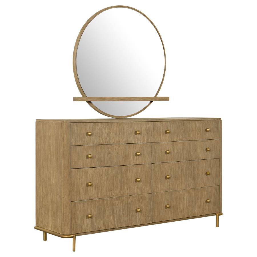 (image for) Arini 8-drawer Dresser with Mirror Sand Wash