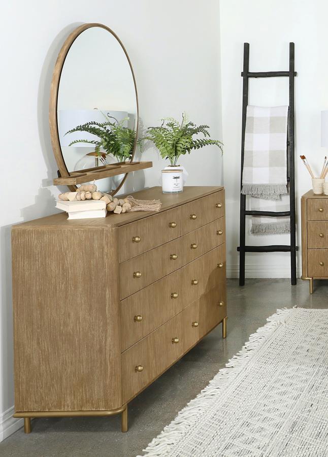 (image for) Arini 8-drawer Dresser with Mirror Sand Wash