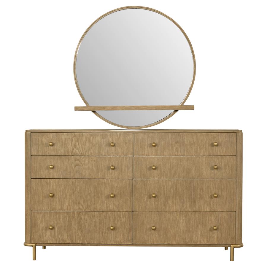 (image for) Arini 8-drawer Dresser with Mirror Sand Wash