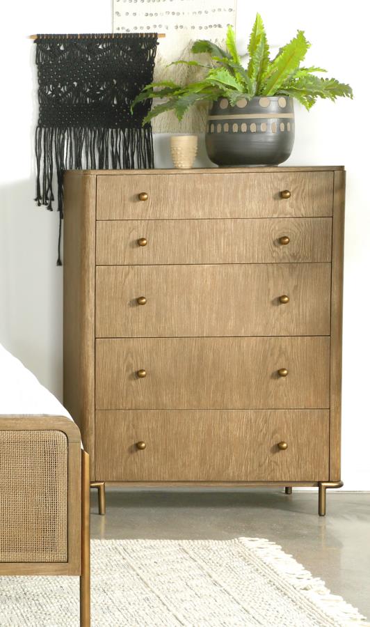 (image for) Arini 5-drawer Bedroom Chest Sand Wash