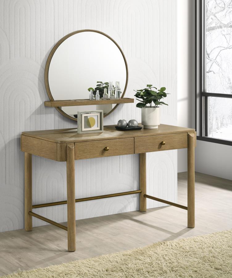 (image for) Arini 2-drawer Vanity Desk Makeup Table Sand Wash