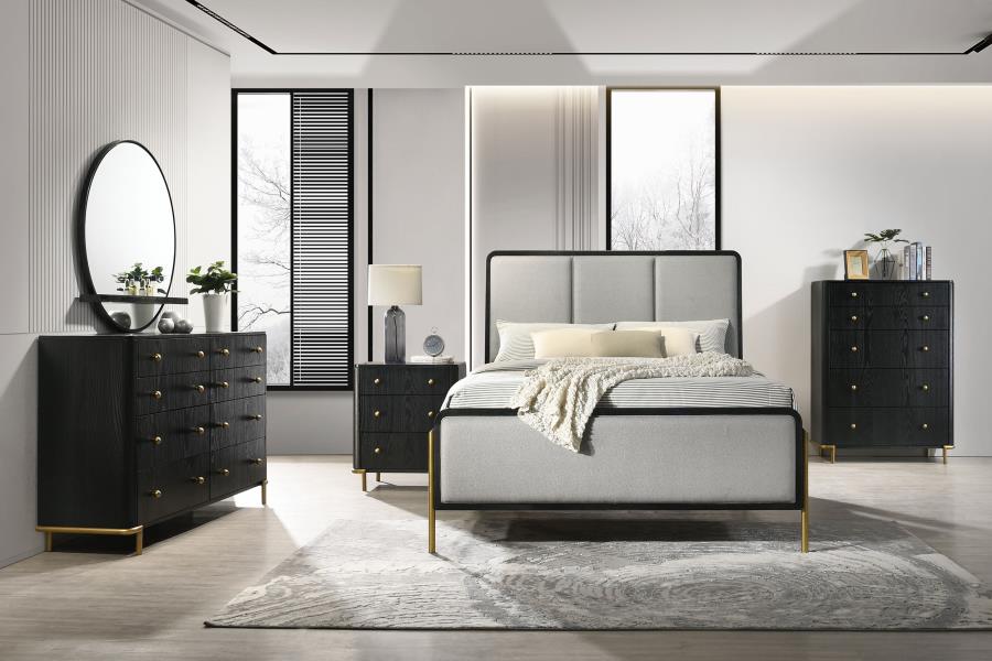 (image for) Arini 5-piece Eastern King Bedroom Set Black and Grey - Click Image to Close